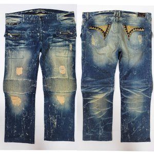 New Men's ROBIN'S JEAN sz 44 Tintin Slim Straight Jeans (30" short inseam)